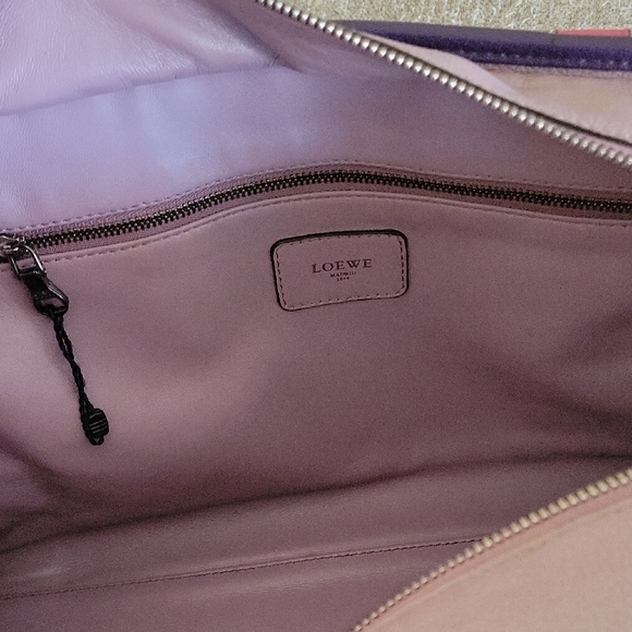 Loewe Pink and Purple Leather Top-Handle Satchel - Picture 9 of 10